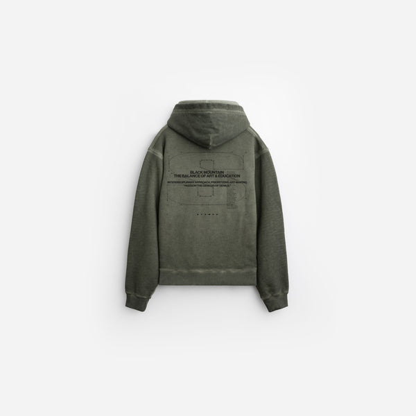 Stampd Mountain Oiled Wash Transit Hoodie Army Oil Wash