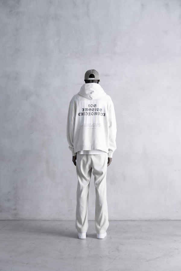 Stampd Neo Tribal Core Hoodie - Garment Dyed Dust White
