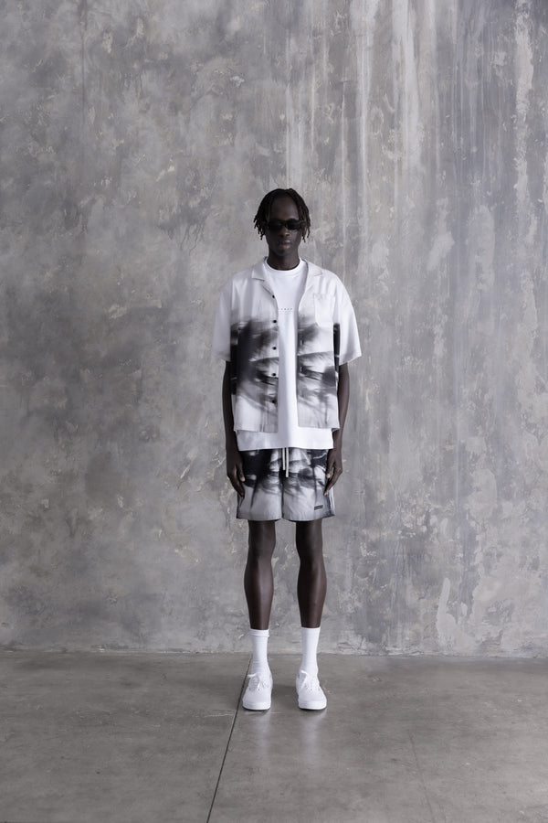 Stampd Palms In Motion Camp Collar Palms Motion Print