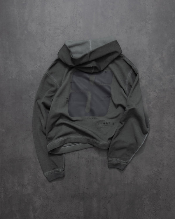 Stampd S24 Transit Oil Washed Cropped Hoodie Jade Oil Wash