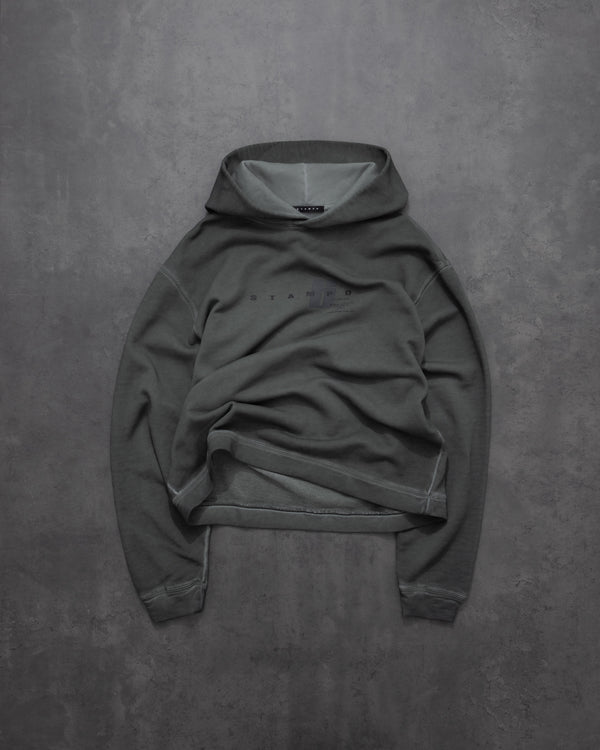 Stampd S24 Transit Oil Washed Cropped Hoodie Jade Oil Wash