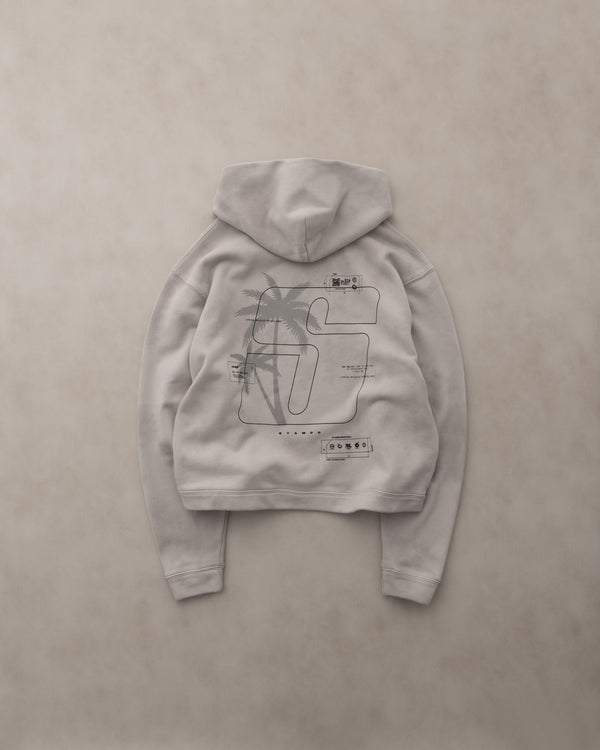 Stampd S24 Transit Tie Dye Cropped Hoodie Sand Storm Tie Dye