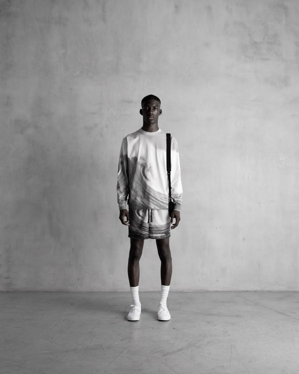 Stampd Black Wave LS Relaxed Tee Black Wave Print