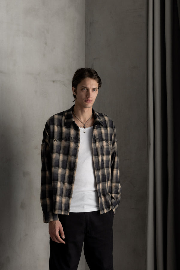 Stampd Cherub Plaid Buttondown Slate Plaid