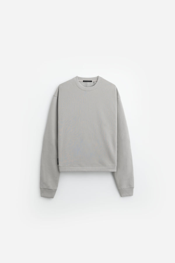 stampd Cropped Fleece Crewneck Fog