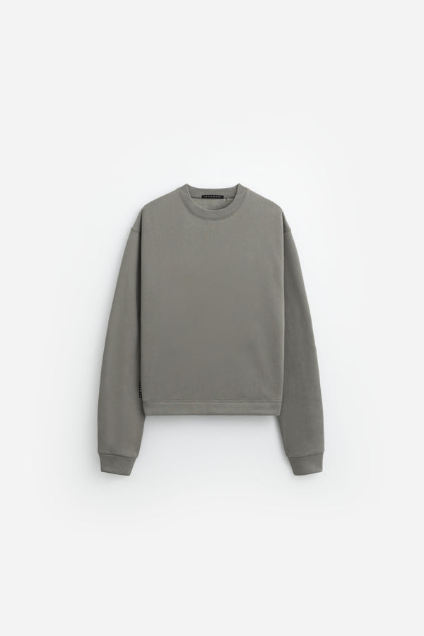 stampd Cropped Fleece Crewneck Jade