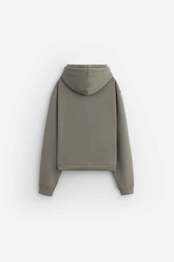 Stampd Cropped Fleece Hoodie Jade