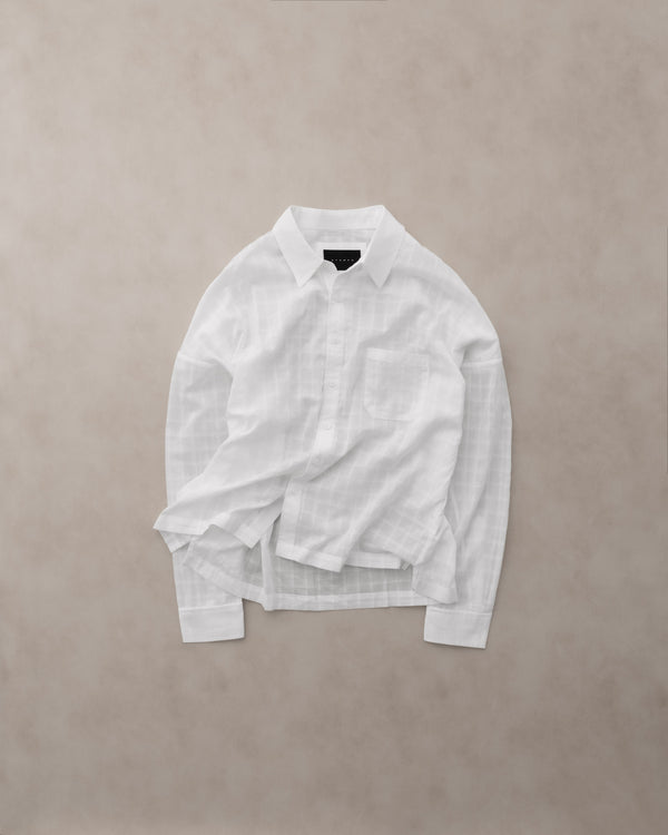 Stampd Cropped Oversized Buttondown White