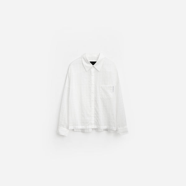 stampd Cropped Oversized Buttondown White