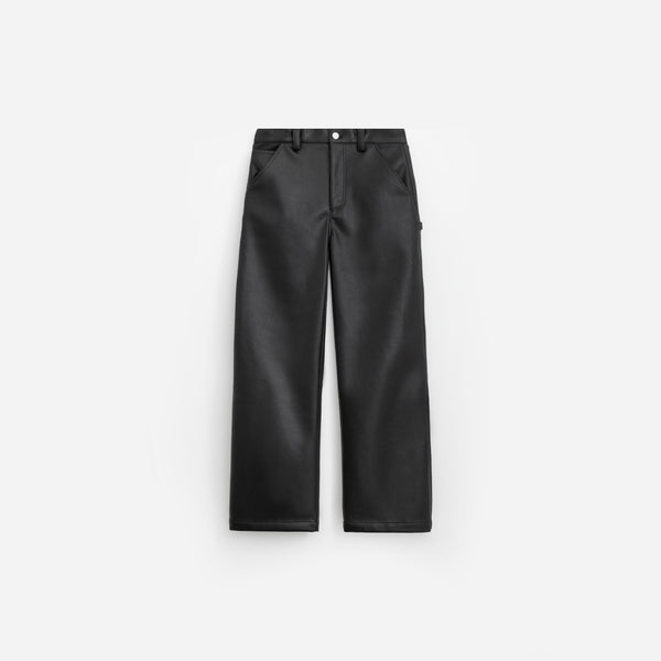 stampd Faux Leather Carpenter Pant Black