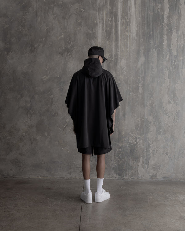 Stampd Hooded Poncho Black
