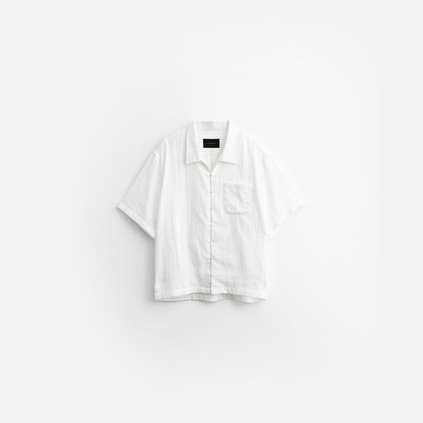 stampd Hook and Eye Front SS Buttondown White