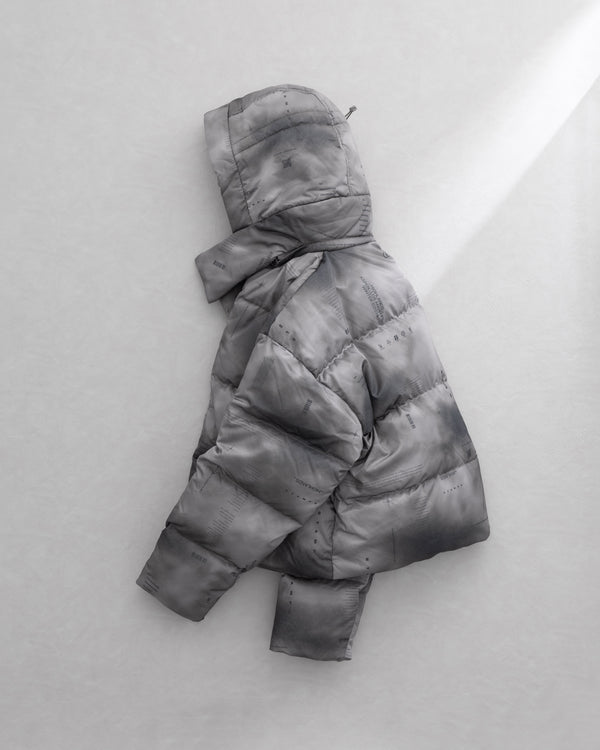 Stampd Ice Print Cropped Puffer Ice Print