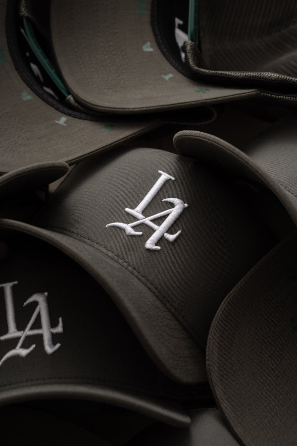 Stampd LA 001 Brushed Twill Trucker Jalapeno Olive