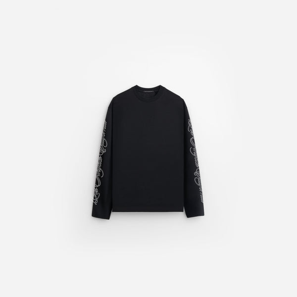 stampd LA Cursive LS Relaxed Tee Black
