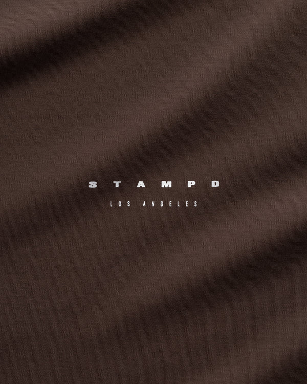 Stampd Stampd LA Stack Logo Relaxed Tee - Vintage Washed Dark Chocolate