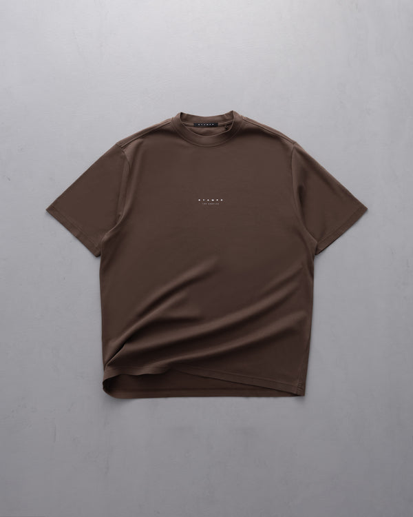 Stampd Stampd LA Stack Logo Relaxed Tee - Vintage Washed Dark Chocolate