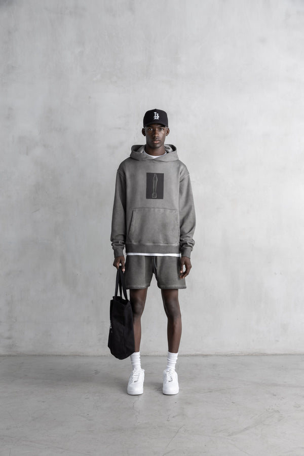 Stampd Madonna Hoodie - Oil Washed Storm Grey