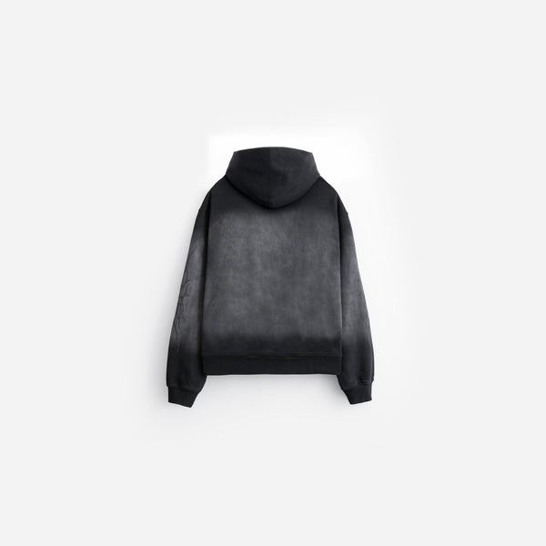 Stampd Neo Tribal Core Hoodie - Dip Dyed Black