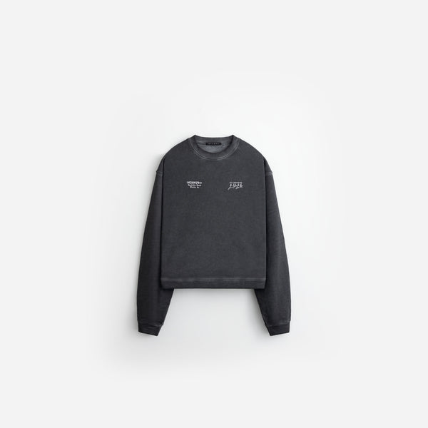 stampd Oil Washed Malibu High Crew Black Oil Wash