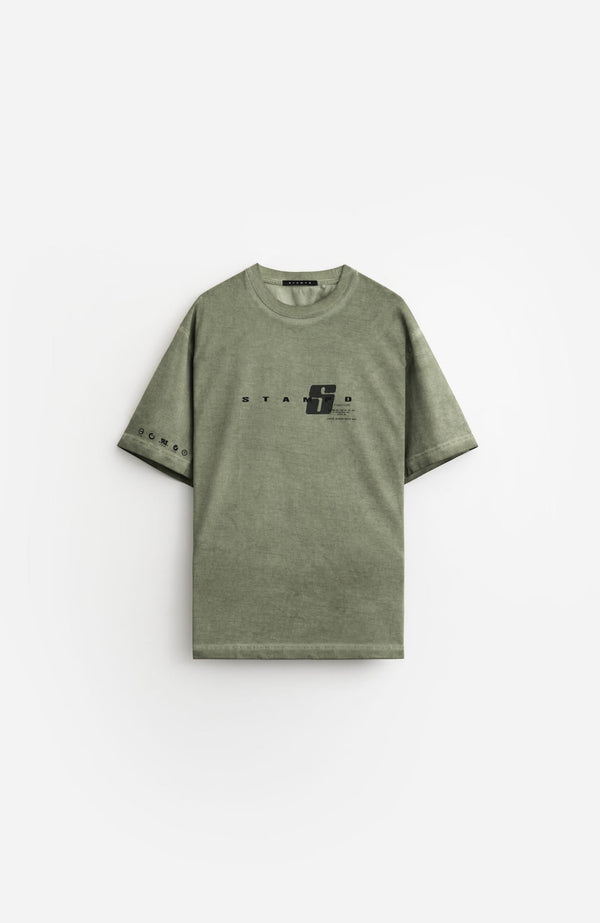 stampd Oil Washed Transit Relaxed Tee Army