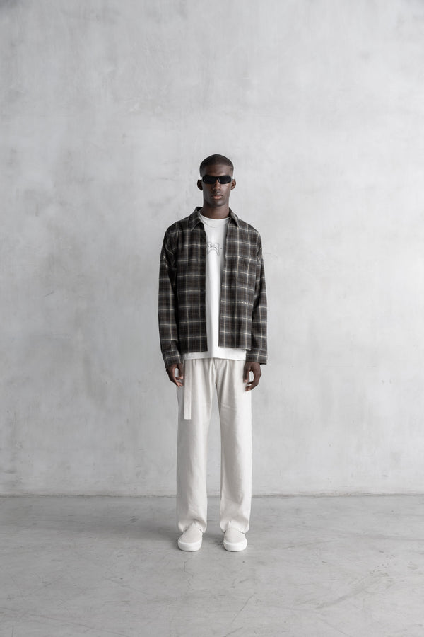 Stampd Oversized Plaid Buttondown Brown Plaid