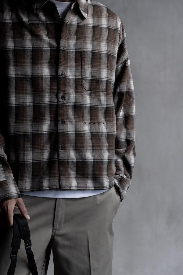 Stampd Oversized Plaid Buttondown Earth Plaid