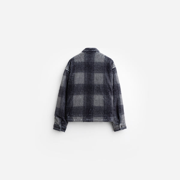 Stampd Plaid Cropped Sherpa Buttondown Black Plaid
