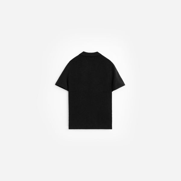 Stampd Ribbed Knit SS Polo Black