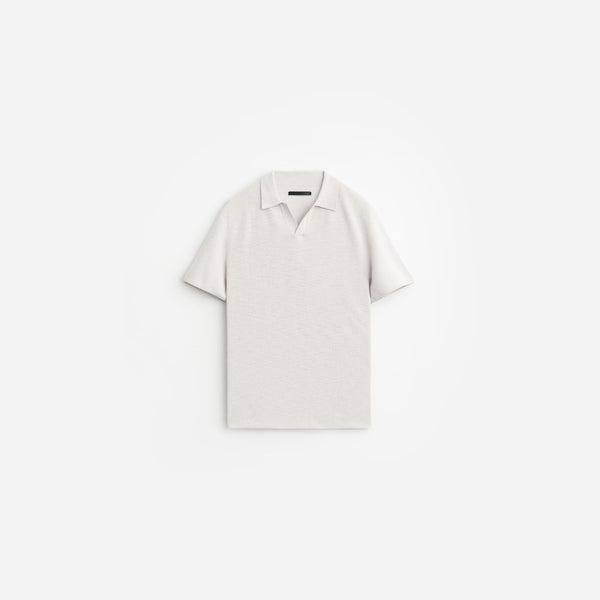 stampd Ribbed Knit SS Polo Fog