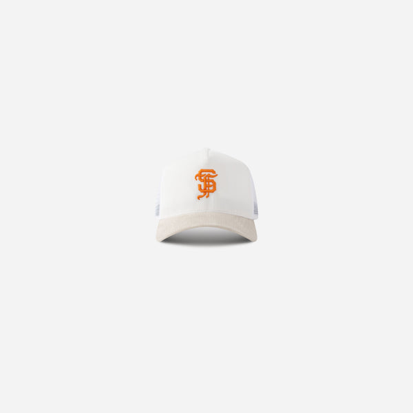 stampd SF 001 Corduroy Trucker White Stone