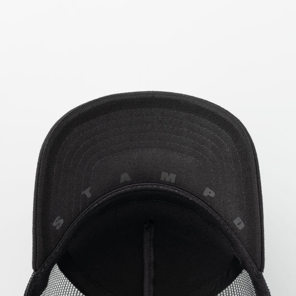 Stampd Strike Logo Label Trucker Black