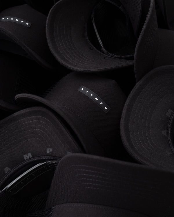 Stampd Strike Logo Label Trucker Black