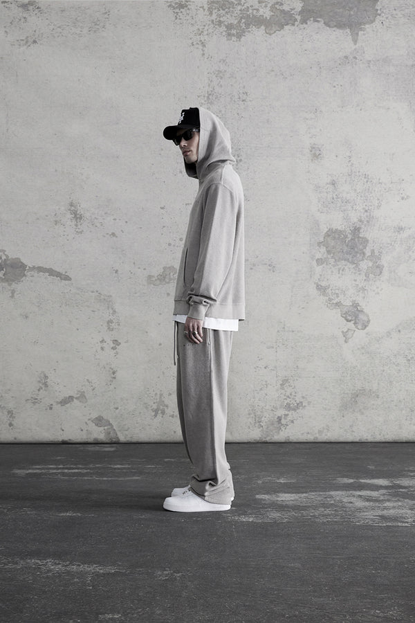 Stampd Strike Logo Reverse Hoodie Fog