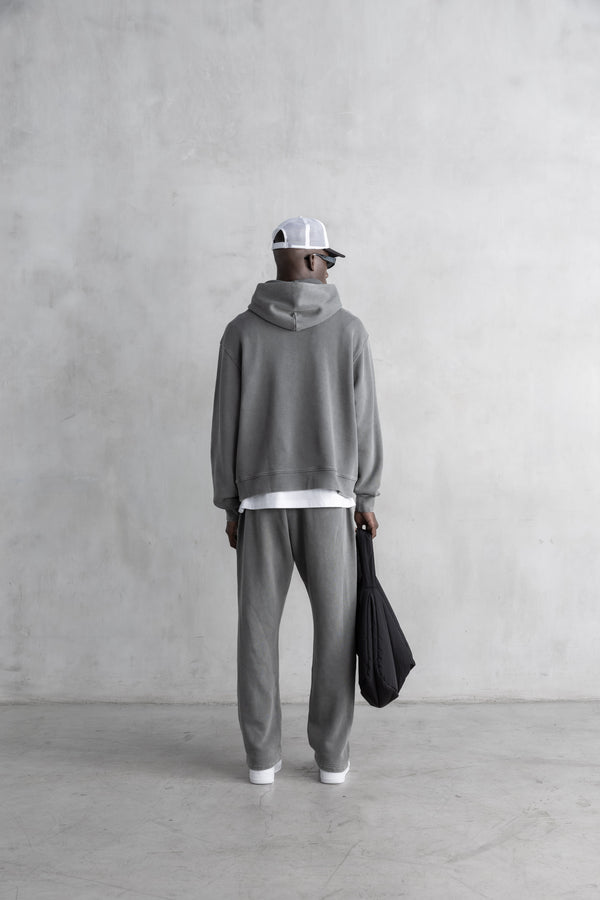 Stampd Strike Stack Logo Core Hoodie - Snow Washed Vintage Grey