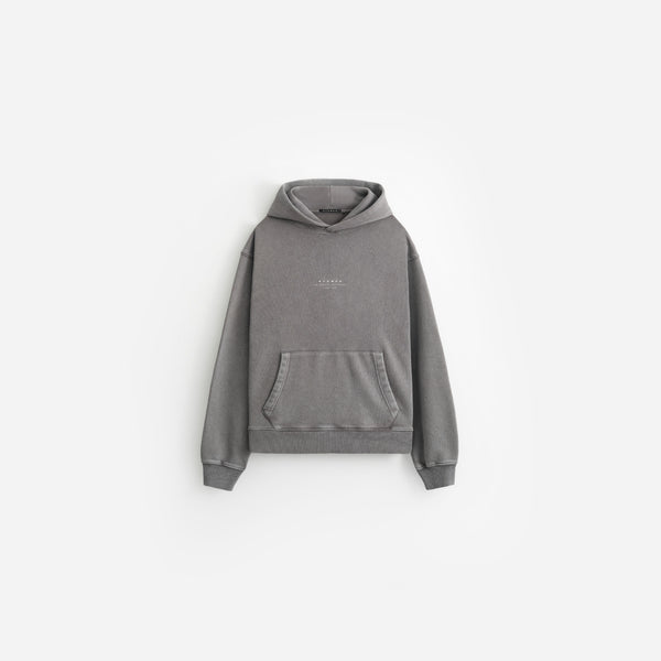stampd Strike Stack Logo Core Hoodie - Snow Washed Vintage Grey