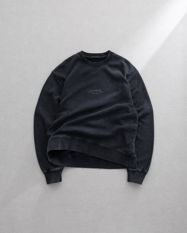 Stampd Strike Stack Logo Crewneck - Snow Washed Charcoal