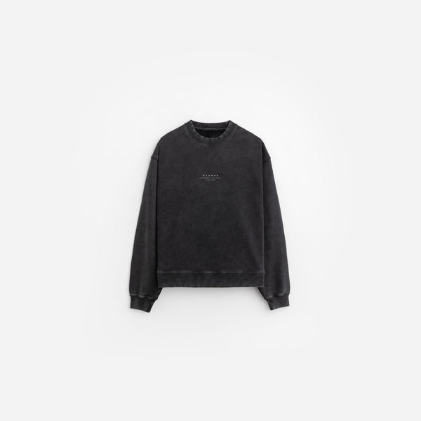 stampd Strike Stack Logo Crewneck - Snow Washed Charcoal