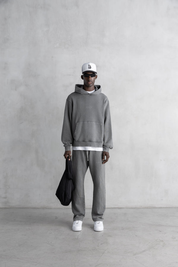 Stampd Strike Stack Logo Sweatpant - Snow Washed Vintage Grey