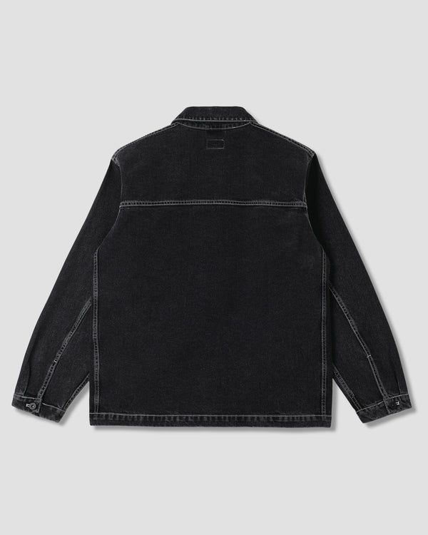 Stan Ray Coverall Jacket Stonewashed Black Denim Coverall Jacket (Stonewashed Black Denim)