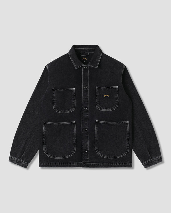 stan ray Coverall Jacket Stonewashed Black Denim Coverall Jacket (Stonewashed Black Denim)
