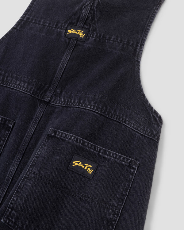 Stan Ray Earls Bib Stonewashed Black Denim Earls Bib (Stonewashed Black Denim)