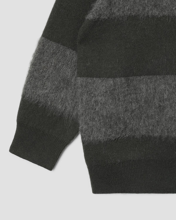 Stan Ray Knitted Sweater Botanical Green/Charcoal Stripe Knitted Sweater (Botanical Green/Charcoal Stripe)