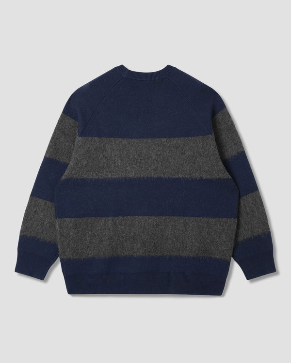 Stan Ray Knitted Sweater Navy/Charcoal Border Stripe Knitted Sweater (Navy/Charcoal Border Stripe)