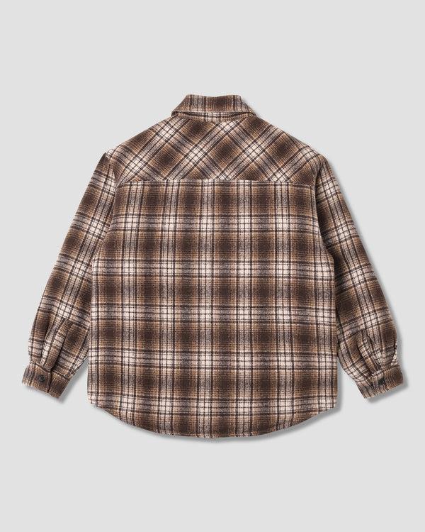Stan Ray Quilted Plaid Overshirt Brown Quilted Plaid Overshirt (Brown)