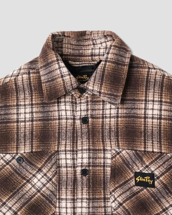 Stan Ray Quilted Plaid Overshirt Brown Quilted Plaid Overshirt (Brown)