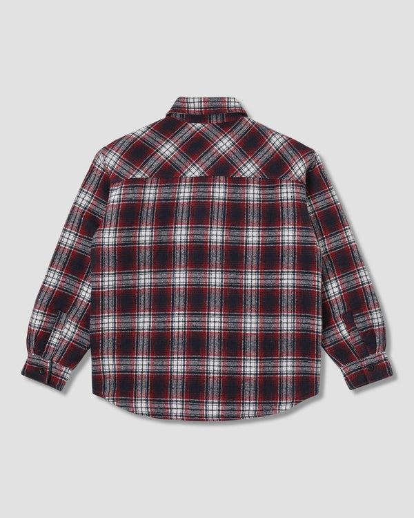 Stan Ray Quilted Plaid Overshirt Red Quilted Plaid Overshirt (Red)