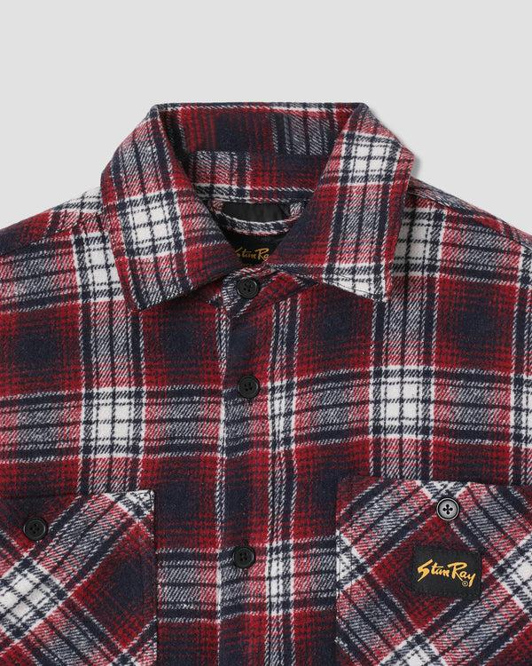 Stan Ray Quilted Plaid Overshirt Red Quilted Plaid Overshirt (Red)