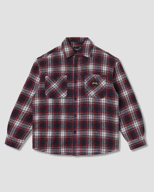 stan ray Quilted Plaid Overshirt Red Quilted Plaid Overshirt (Red)