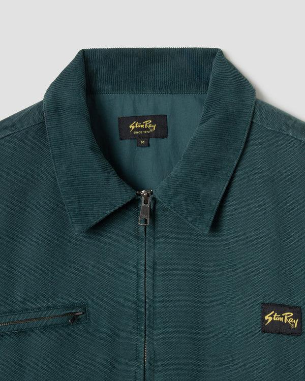 Stan Ray Roughneck Collared Bomber Washed Botanical Green Canvas Roughneck Collared Bomber (Washed Botanical Green Canvas)